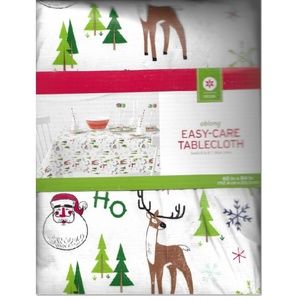 Decor Christmas Holiday Easy-Care Table Cloth